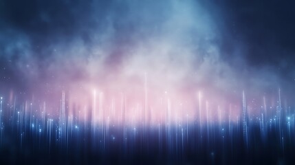 Fototapete - A futuristic cybernetic landscape featuring large transparent structures in a visually striking composition.
