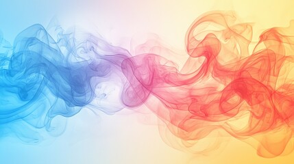 Canvas Print - swirls of colorful smoke in pink, blue, and orange, blending into an abstract and dynamic background