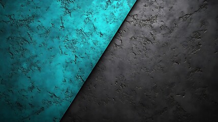 Wall Mural - Textured Teal and Gray Abstract Background. AI Generated