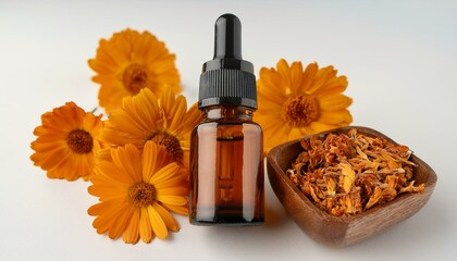 Wall Mural - Calendula oil & flowers