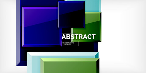 Wall Mural - shiny glossy metallic or plastic square design background. vector illustration for wallpaper, banner