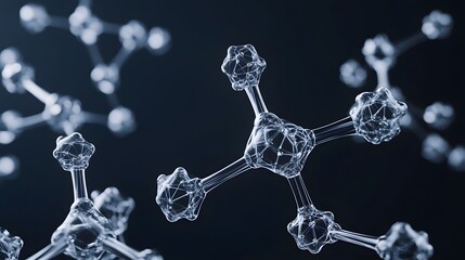 Wall Mural - molecular structure showcases interconnected atoms in a scientific representation