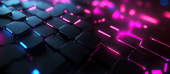 Aufkleber - Futuristic glowing squares technology background