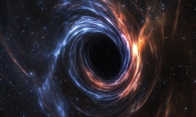 Fractal pattern with glowing blue and crimson energy, radiating digital vibrancy and modern art innovation