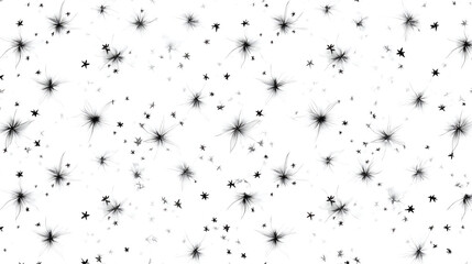 Wall Mural - White Background with Dynamic Scatter of Stylized Star Shapes for Artistic Effect Texture