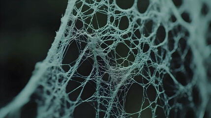 Intricate Spiderweb Macro Photo