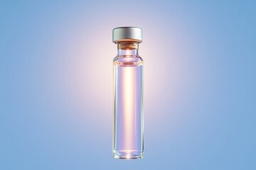 Leinwandbilder - Precision Medical Vial on Soft Pastel Backdrop Crystal Clarity in Modern Health Science - Premium Healthcare Visualization and Advanced Medical Equipment Marketing