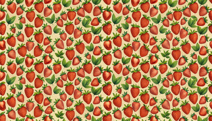 strawberry icons slices seamless pattern summer background