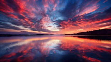 Wall Mural - beautiful red white blue