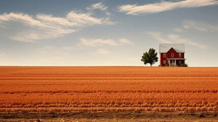 Canvas Print - corn illinois house