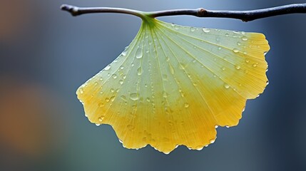 Poster - yellow ginko leaf