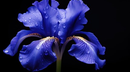 Poster - dramatic blue flower isolated