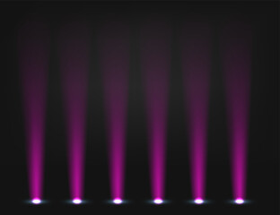 Poster - Illuminated stage with purple projector. Abstract vector background