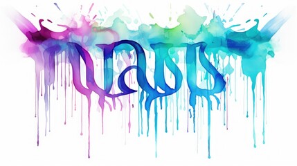 Canvas Print - shades water color font