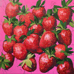 Wall Mural - Strawberries on a background