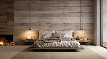 Poster - wood wall texture interior