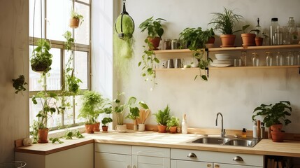 Sticker - kitchen hanging plants