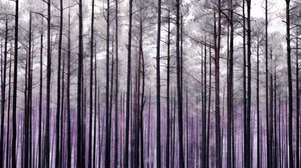 Wall Mural - pine straight line pattern purple black