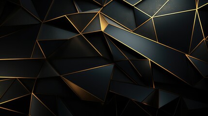 Wall Mural - contrast gold background black