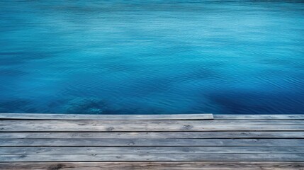 Wall Mural - dock wood background blue