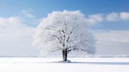 Wall Mural - frost isolated tree