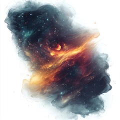 Wall Mural - stunning cosmic abstract art depicting vibrant stars, colorful gas clouds, and infinite space