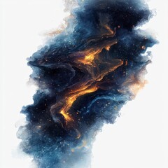 Wall Mural - abstract cosmic nebula with swirling colors and bright stars depicting interstellar beauty and astro