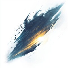 Wall Mural - abstract artistic rendering of a dynamic burst of light and colorful swirls in a striking blue and g