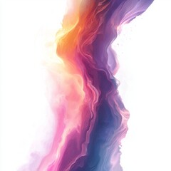 Wall Mural - abstract colorful wave design with smooth gradients and vibrant hues creating a fluid and modern art