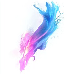 Wall Mural - Abstract Colorful Fluid Shapes in Blue and Pink Tones for Creative Design Backgrounds and Visual Art Projects