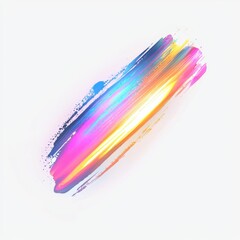 Wall Mural - vibrant dynamic brush stroke with bright colors on a minimalistic background for creative design pro