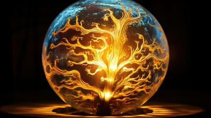 Poster - luminescence ball of light