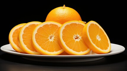 Wall Mural - fresh oranges isolated