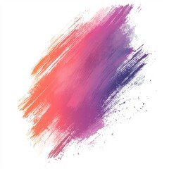 Wall Mural - abstract colorful brush strokes in vibrant hues of orange, pink, purple, and blue on a white backgro