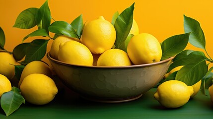 Wall Mural - life citrus lemon yellow