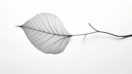 Poster - minimalist leaves illustration