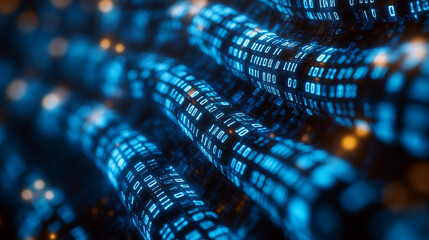 a dynamic abstract digital technology blue matrix background symbolizing futuristic data flow, cyber