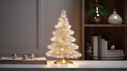 Poster - silver simple christmas tree