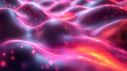 Wall Mural - abstract liquid light: a mesmerizing abstract artwork featuring vibrant, flowing waves of pink, purp