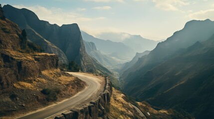 Poster - mountain road horizontal