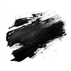 Wall Mural - black brush stroke on white background for abstract art design and creative projects