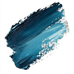 Wall Mural - abstract teal and aqua brush stroke on white background for creative design projects
