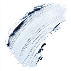 Wall Mural - artistic stroke of light blue paint on white background for creative design and textures