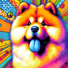 Wall Mural - 차우차우, 팝아트, jpeg (Chow Chow
, pop art, jpeg)