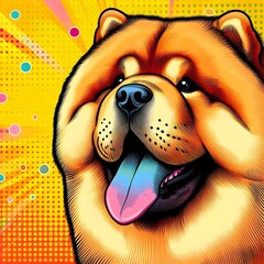 Wall Mural - 차우차우, 팝아트, jpeg (Chow Chow
, pop art, jpeg)