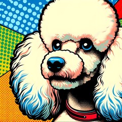 Wall Mural - 푸들, 팝아트, jpeg (Poodle, pop art, jpeg)