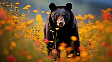 Poster - nature walking black bear