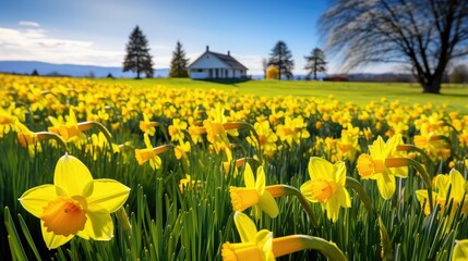 Wall Mural - meadow spring grass and flowers