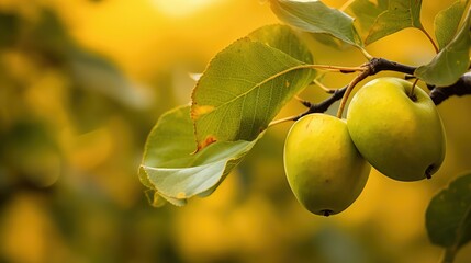 Poster - yellow apple leaf