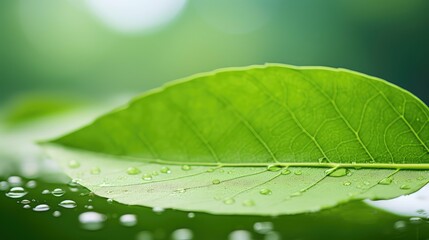 Poster - contrast green leaf invitation